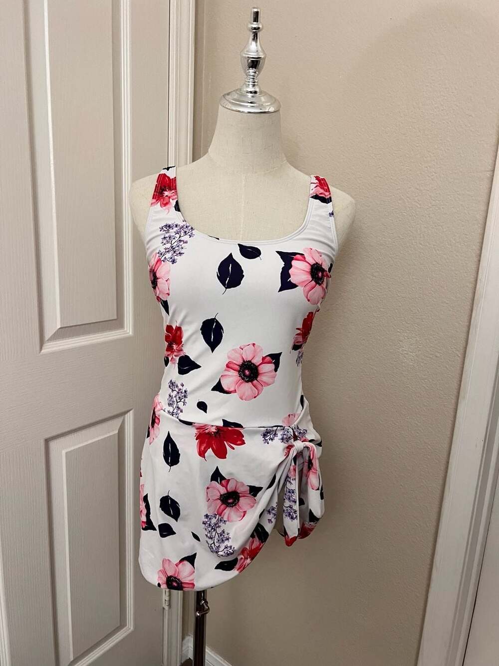 One-piece skirt sexy slim print  swimsuit women